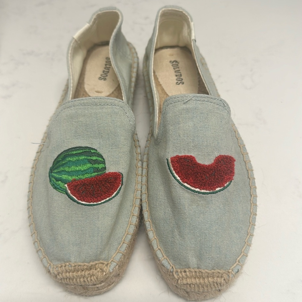 NWOB Soludos watermelon theme espadrilles